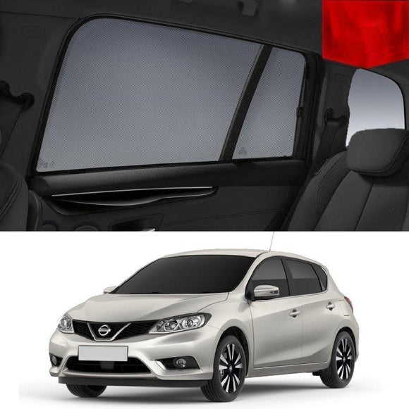 Car Sun Shade For Nissan Pulsar Hatchback 2014-2020 C13  | Car Shades | Magnetic Car Window Sun Shades | Snap Shades Alternative 