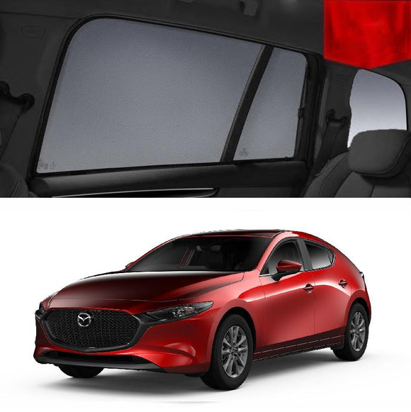 Car Sun Shade For Mazda 3 Hatchback BP 2018-2022 | Car Shades | Magnetic Car Window Sun Shades | Snap Shades Alternative 