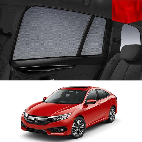 Car Sun Shade For HONDA Civic 10th Sedan 2016-2021 | Car Shades | Magnetic Car Window Sun Shades | Snap Shades Alternative 