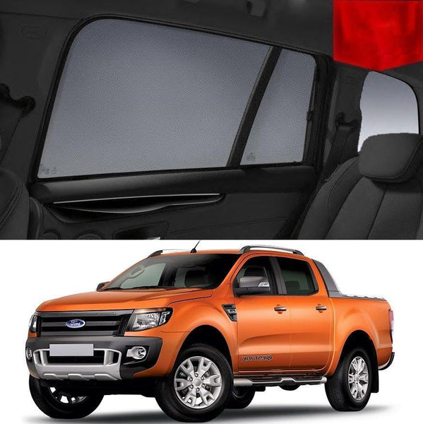 Car Sun Shade For FORD Ranger 2011-2015 | Car Shades | Magnetic Car Window Sun Shades | Snap Shades Alternative 