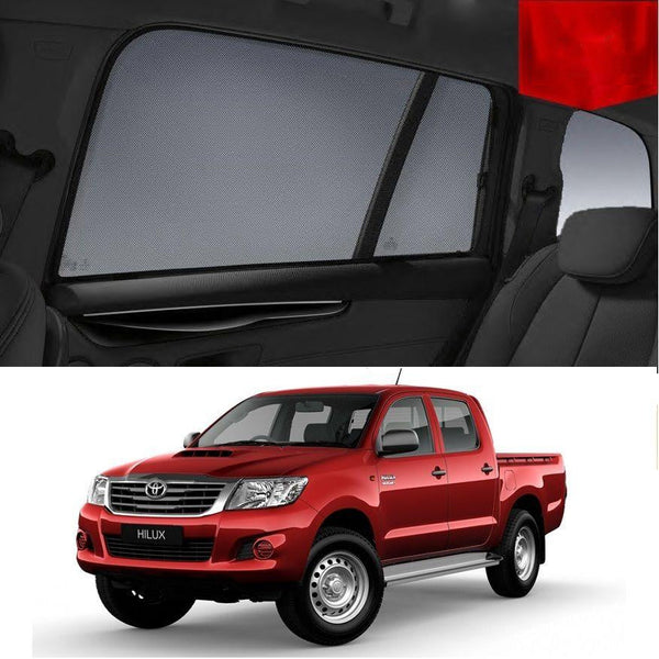 Car Sun Shade For TOYOTA HILUX Double Cab 2011-2015 | Car Shades | Magnetic Car Window Sun Shades | Snap Shades Alternative 