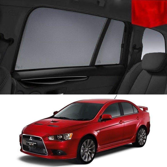 Car Sun Shade For Mitsubishi LANCER 2009-2015 CJ   | Car Shades | Magnetic Car Window Sun Shades | Snap Shades Alternative 