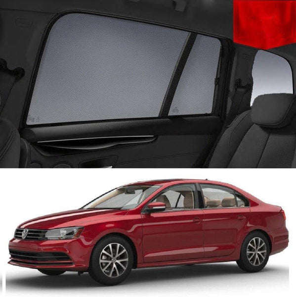 Car Sun Shade For Volkswagen Jetta 6 Sedan 2010-2017   | Car Shades | Magnetic Car Window Sun Shades | Snap Shades Alternative 