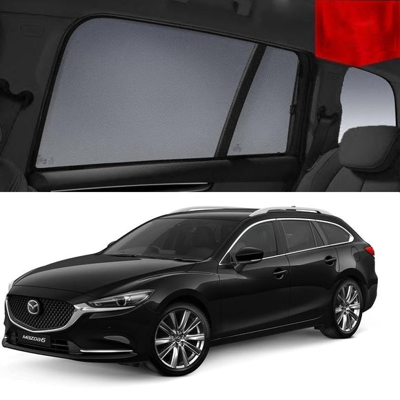 Car Sun Shade For Mazda 6 Wagon 2018-2022 | Car Shades | Magnetic Car Window Sun Shades | Snap Shades Alternative 