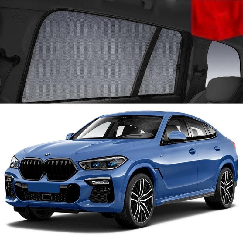 Car Sun Shade For BMW X6 G06 2019-2022 | Car Shades | Magnetic Car Window Sun Shades | Snap Shades Alternative 
