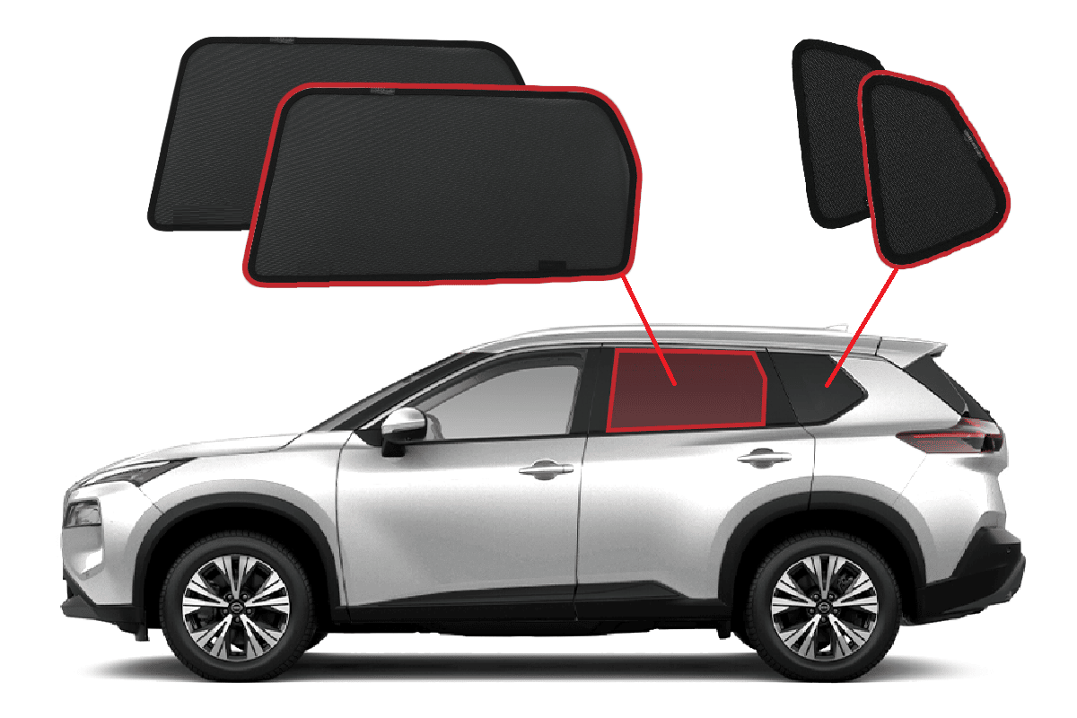 Nissan X-Trail 2022-2026 T33 | Car Shades Snap on Car Window Sun Shades