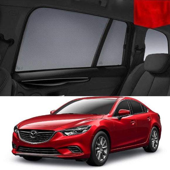 Car Sun Shade For Mazda 6 Sedan 2013-2018   | Car Shades | Magnetic Car Window Sun Shades | Snap Shades Alternative 