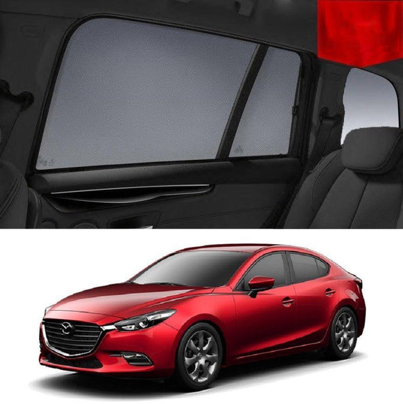 Car Sun Shade For Mazda 3 Sedan BM 2014-2018   | Car Shades | Magnetic Car Window Sun Shades | Snap Shades Alternative 