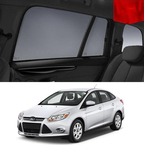 Car Sun Shade For FORD Focus Sedan 2010-2015 LW | Car Shades | Magnetic Car Window Sun Shades | Snap Shades Alternative 