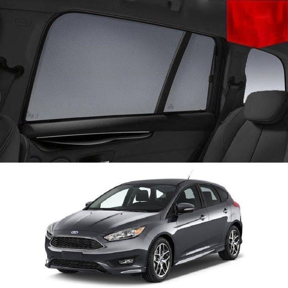 Car Sun Shade For FORD Focus Hatchback 2015-2019 LZ | Car Shades | Magnetic Car Window Sun Shades | Snap Shades Alternative 