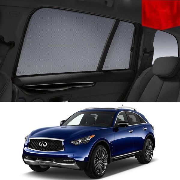 Car Sun Shade For INFINITI QX70 2014 - 2018   | Car Shades | Magnetic Car Window Sun Shades | Snap Shades Alternative 