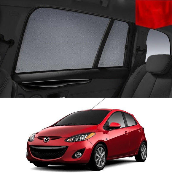 Car Sun Shade For Mazda 2 Hatchback DE 2007-2014   | Car Shades | Magnetic Car Window Sun Shades | Snap Shades Alternative 