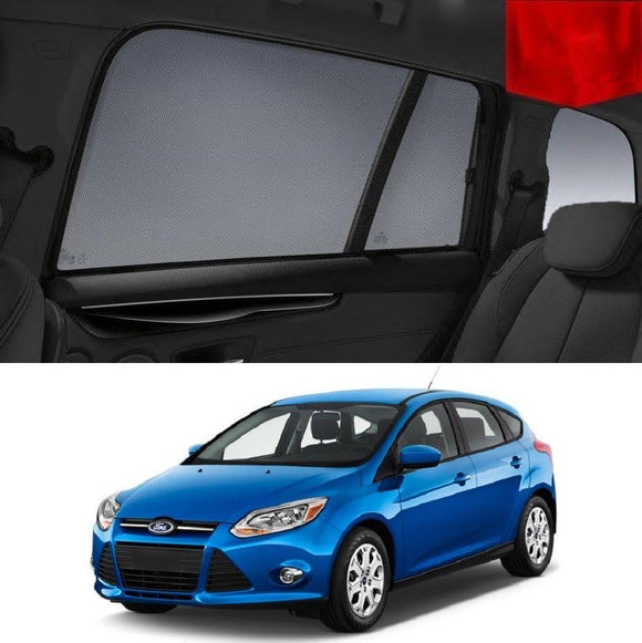 Car Sun Shade For FORD Focus Hatchback 2010-2015 LW   | Car Shades | Magnetic Car Window Sun Shades | Snap Shades Alternative 