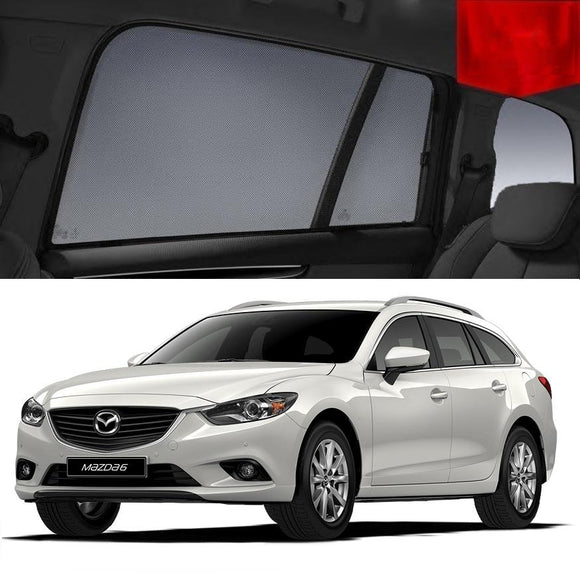 Car Sun Shade For Mazda 6 Wagon 2013-2018   | Car Shades | Magnetic Car Window Sun Shades | Snap Shades Alternative 