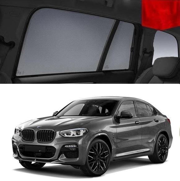 Car Sun Shade For BMW X4 2018-2022 G02 | Car Shades | Magnetic Car Window Sun Shades | Snap Shades Alternative 