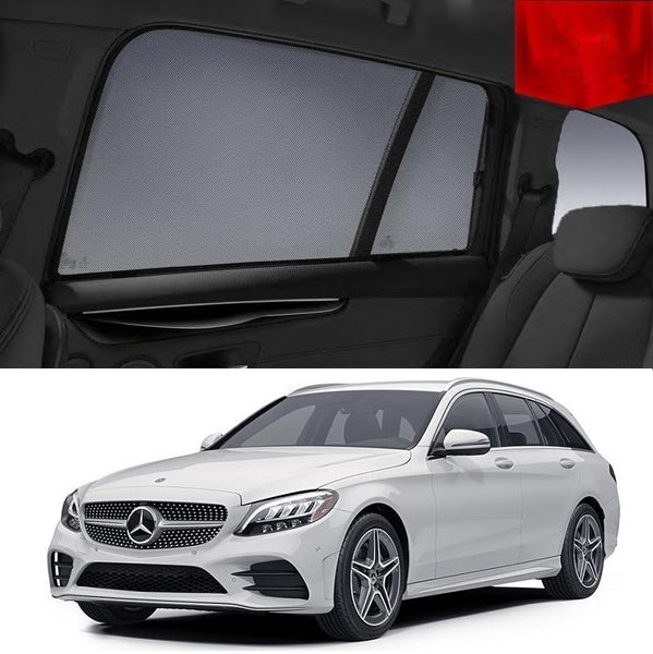 Car Sun Shade For MERCEDES-BENZ C-Class Wagon 2015-2020 S205  | Car Shades | Magnetic Car Window Sun Shades | Snap Shades Alternative 